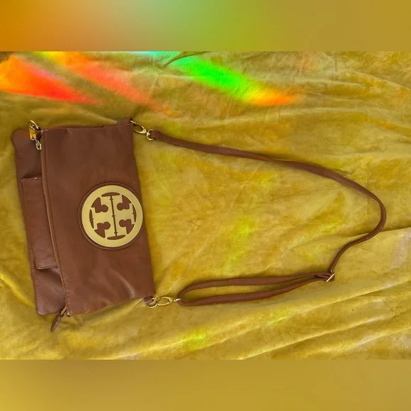 Tory Burch Brown Leather Crossbody Flap Bag - Picture 9 of 9
